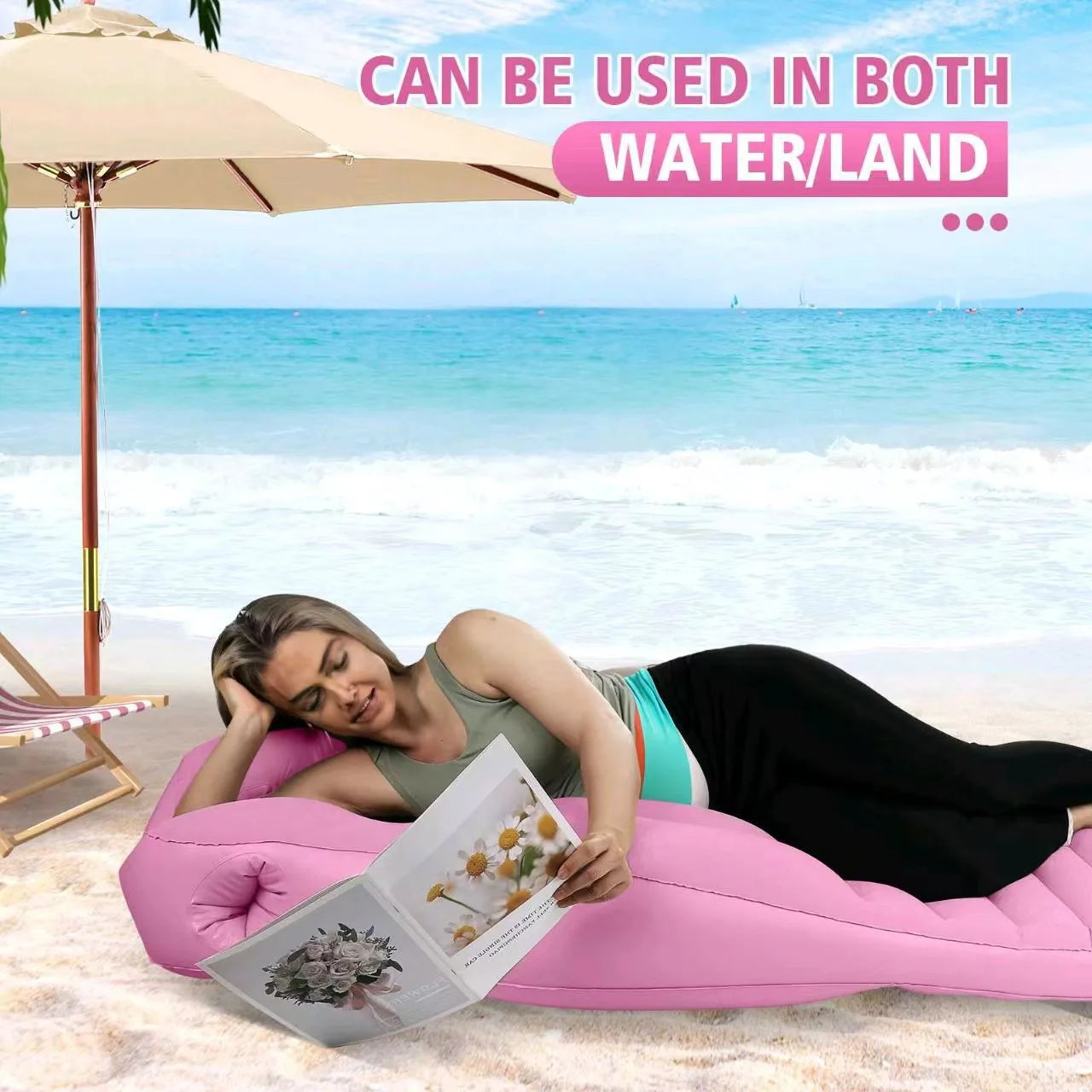 Inflatable Maternity Body Pillow with Air Pump - O-Type Yoga Mat and Sleeping Mat for Pregnant Comfort