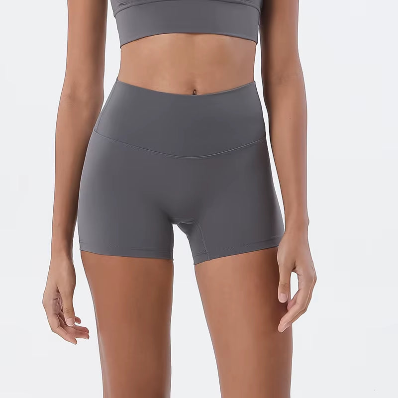 Nylon Gym Short Yoga Fitness Women Cycling Shorts Tight Elastic Breathable High Waist Sports Pants No T Lines 13 Colors