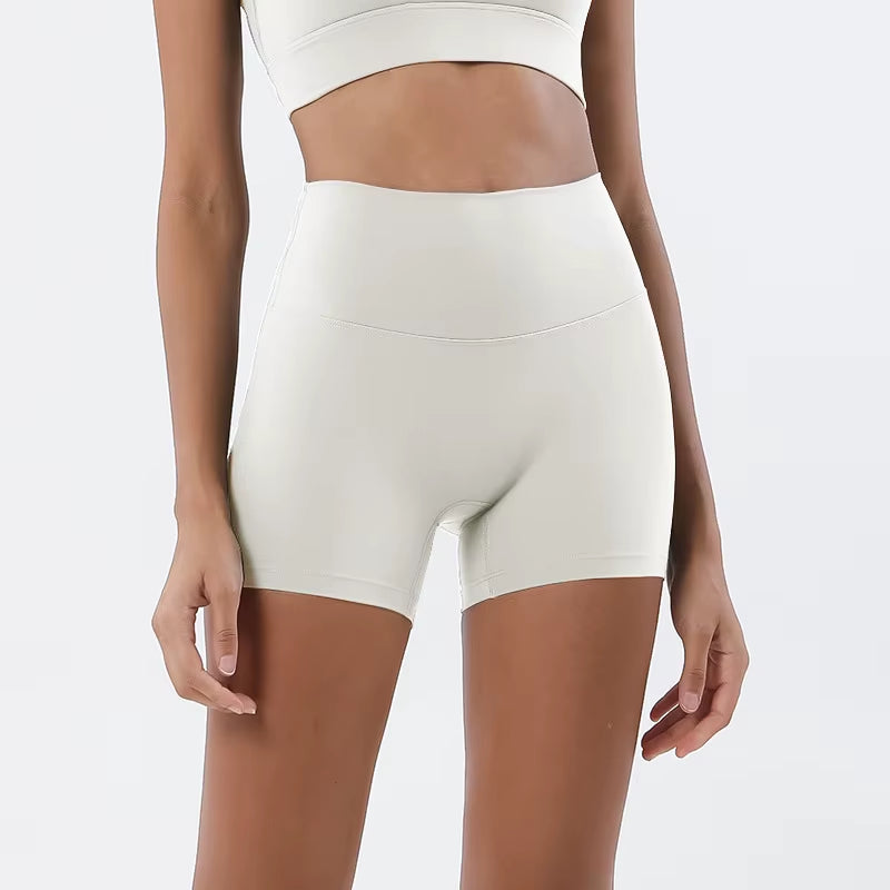 Nylon Gym Short Yoga Fitness Women Cycling Shorts Tight Elastic Breathable High Waist Sports Pants No T Lines 13 Colors