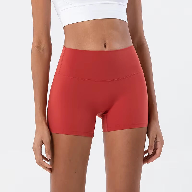 Nylon Gym Short Yoga Fitness Women Cycling Shorts Tight Elastic Breathable High Waist Sports Pants No T Lines 13 Colors