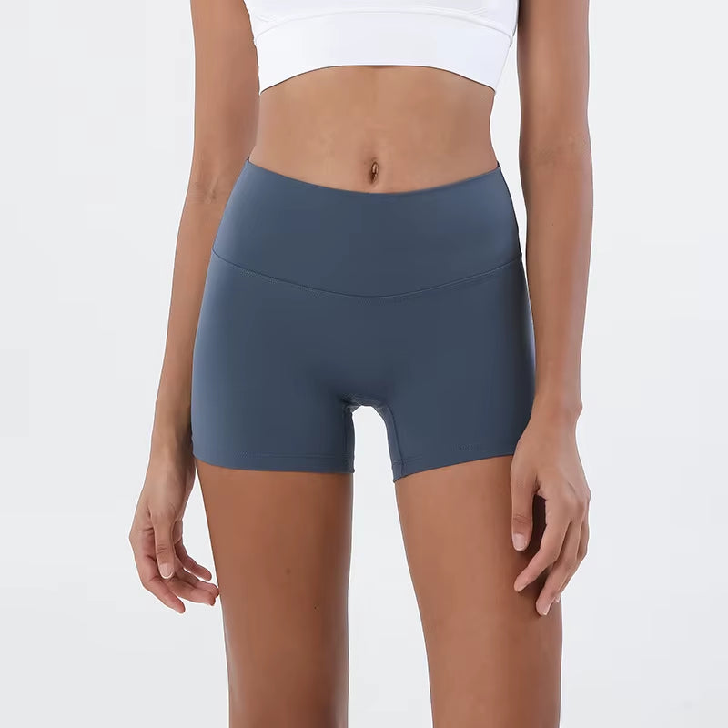 Nylon Gym Short Yoga Fitness Women Cycling Shorts Tight Elastic Breathable High Waist Sports Pants No T Lines 13 Colors