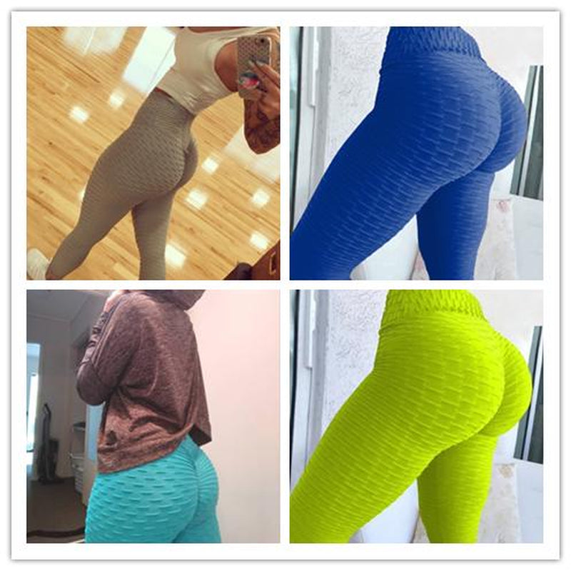 Anti-Cellulite Scrunch Leggings for Enhanced Contour, No Pocket Design